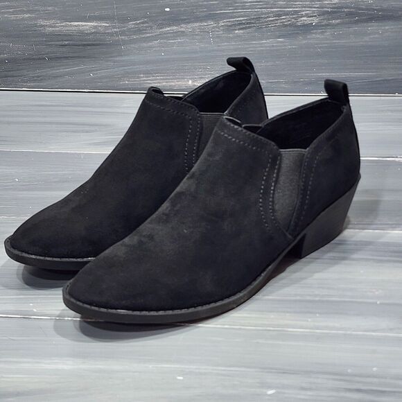 Style&co Raniaa Booties Black Block Heel Ankle Boots 5.5 M - Picture 2 of 12